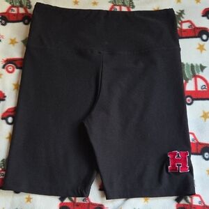 Black Women's Shorts with Red Logo
